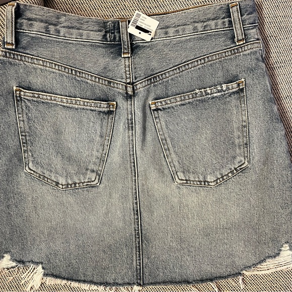 SOLD AGOLDE Blue Criss Cross Miniskirt - Picture 8 of 8